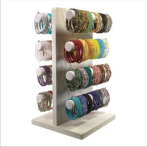 Wooden Bracelet Spinner Stand Retail Fixture (bracelets NOT included)